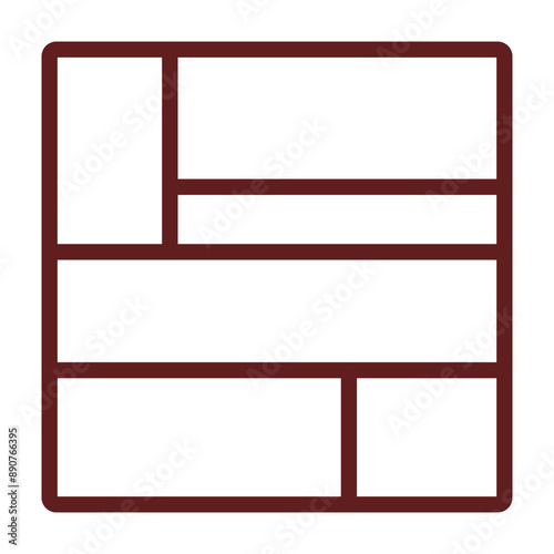 layout Vector Line Maroon Icon Design
