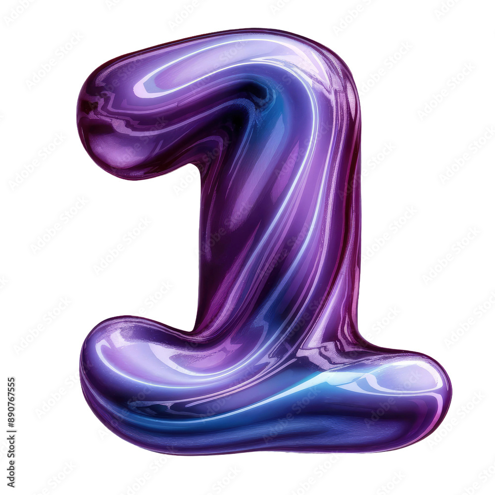Isolated PNG Number One, GENERATIVE AI Isolated PNG Number One, GENERATIVE AI