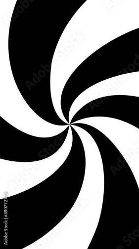 twisted spiral. Video radial optical illusion. Hypnotic spirals moving. Design for reels shorts poster banner. Vertical HD.