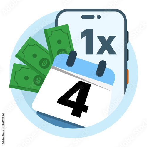 one time payment concept. Subscription Business Model with One Time Payment. App Membership Services Available on a Monthly Subscription Basis. modern graphic elements for ui, infographics, icons.