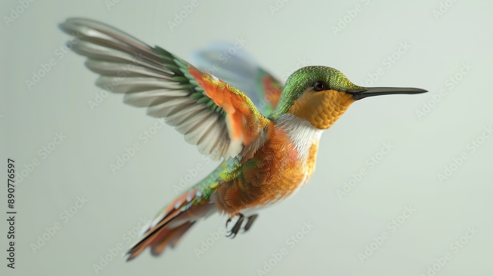 Obraz premium hummingbird on a branch generated by AI