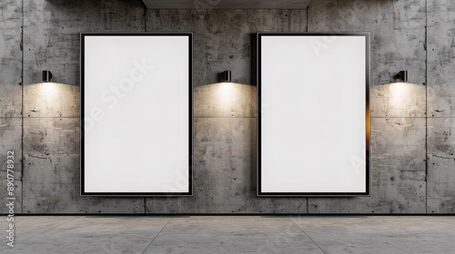 LED Screen Signage Digital Poster Mockup Indoor
