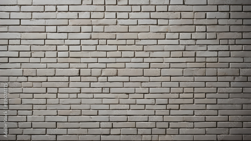Old white brick wall background. Generative AI Old white brick wall background. Generative AI