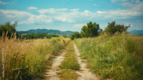 Serene Path Through Lush Meadow