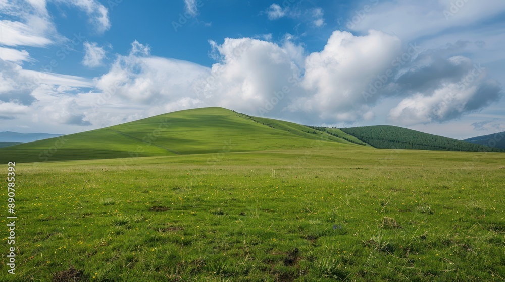 Rolling Green Hills Under a Blue Sky Rolling Green Hills Under a Blue Sky