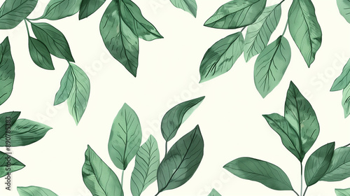 seamless pattern with leaves