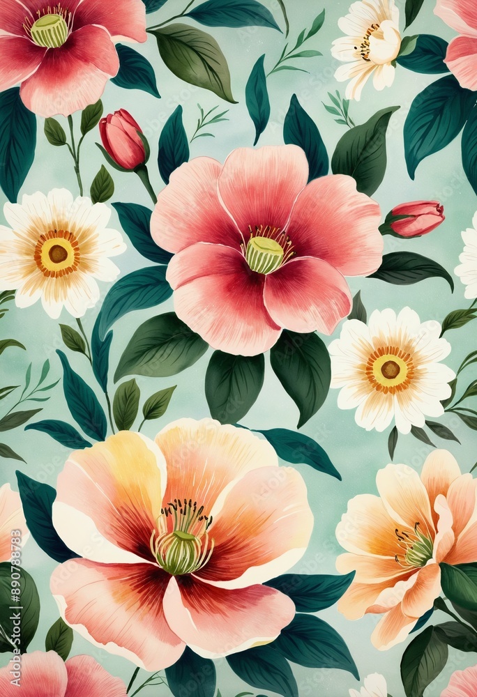Obraz premium Blooming Botanical Art: A Tribute to Nature's Beauty