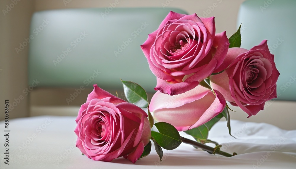 Fototapeta premium Bubbly Blooms: A Celebration of Love and Romance