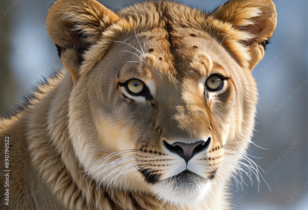 Fototapeta premium Majestic Cat of the Winter Wilderness