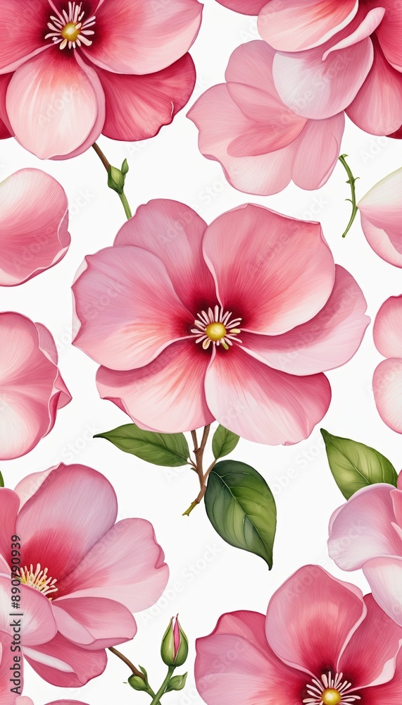 Fototapeta premium Romantic Blooms: A Delicate Artistic Interpretation