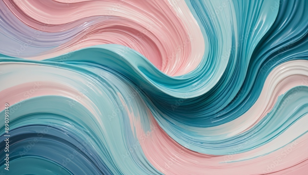 Flowing Pastel Waves: A Dreamy Indigo Fantasy Flowing Pastel Waves: A Dreamy Indigo Fantasy