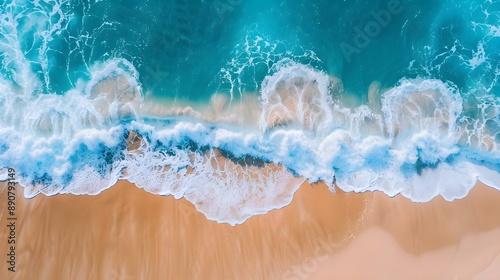 Waves on the beach as a background