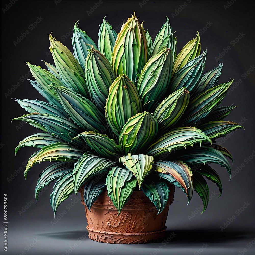 Fototapeta premium Nature's Beauty in Acrylic: A Botanical Art Collection