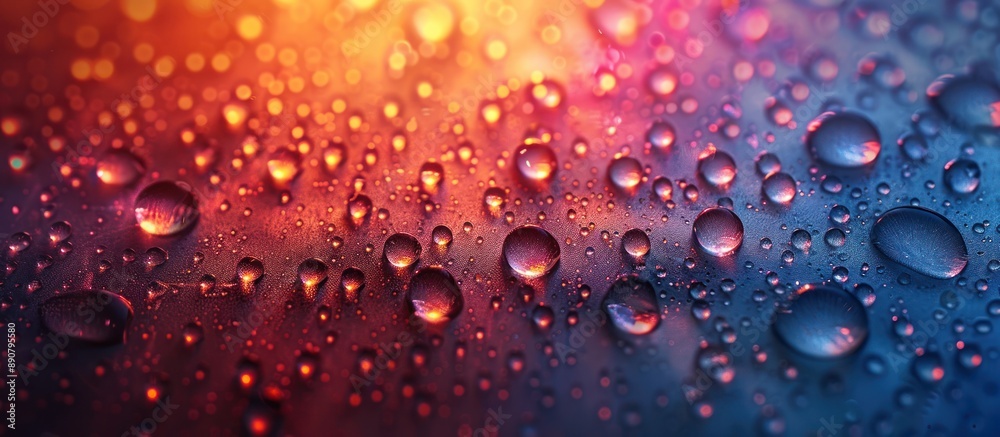 Water Droplets on a Colorful Surface Water Droplets on a Colorful Surface