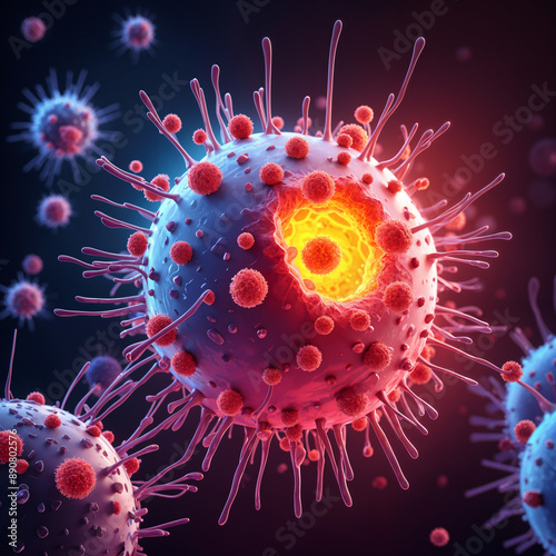 3d rendered illustration of a virus