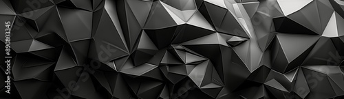 Abstract Black Geometric Polygonal Texture