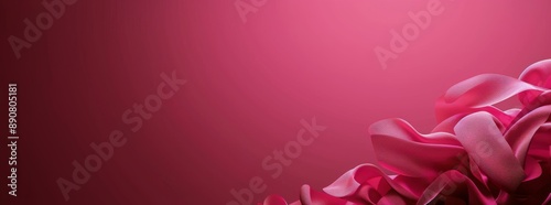Closeup of Pink Satin Fabric Draped and Flowing in Waves
