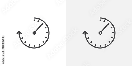 Uptime and downtime colored icon set