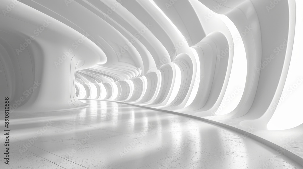Futuristic Minimalist Hallway Futuristic Minimalist Hallway