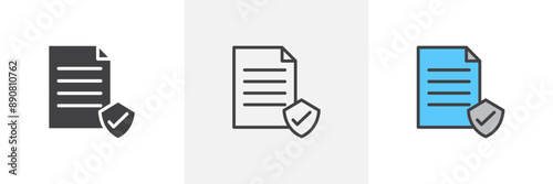 Contract Coverage colored icon set