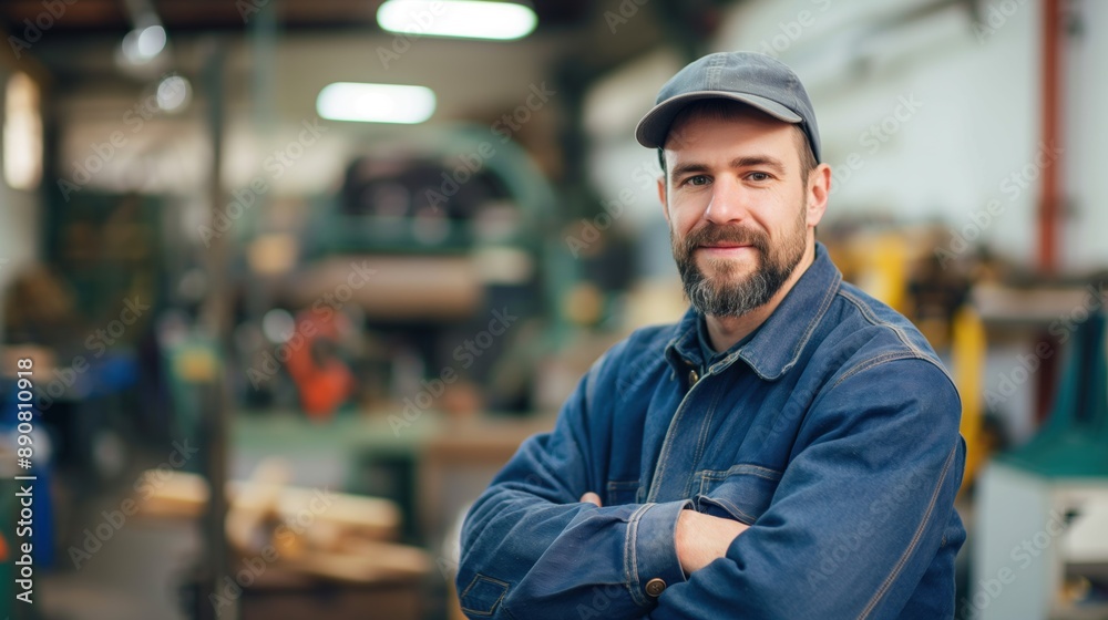 Portrait of a carpenter in their workshop Portrait of a carpenter in their workshop