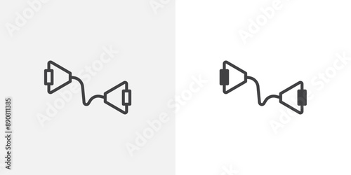 Exercise bands colored icon set