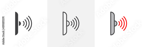 Infrared colored icon set