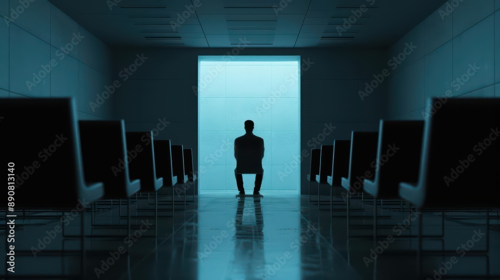A groundbreaking concept in public relations visualized in an ultramodern, supernatural scene, with copy space A groundbreaking concept in public relations visualized in an ultramodern, supernatural scene, with copy space