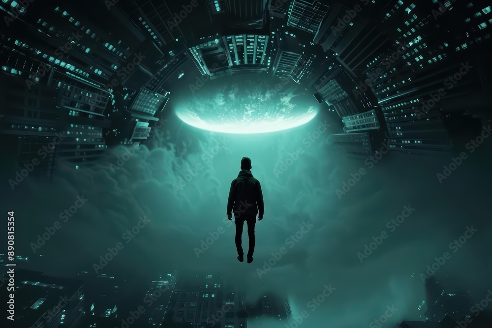 Fototapeta premium Conceptualizing impactful public relations in an ultramodern, supernatural scene, with copy space