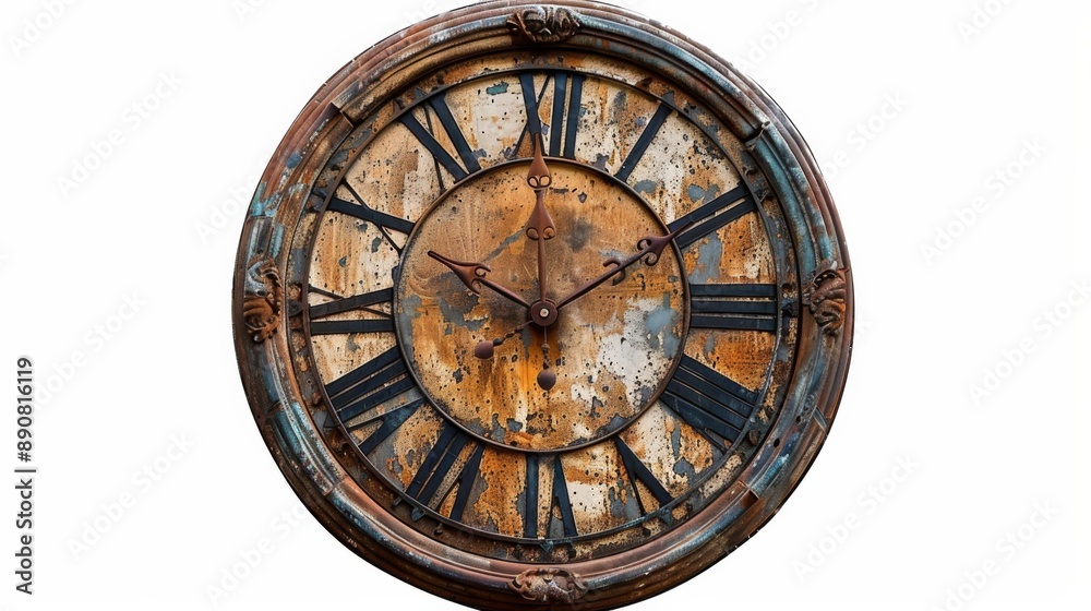 Obraz premium Antique Oval Wooden Clock