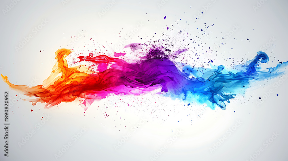 Vibrant Splash of Colorful Abstract Ink Vibrant Splash of Colorful Abstract Ink