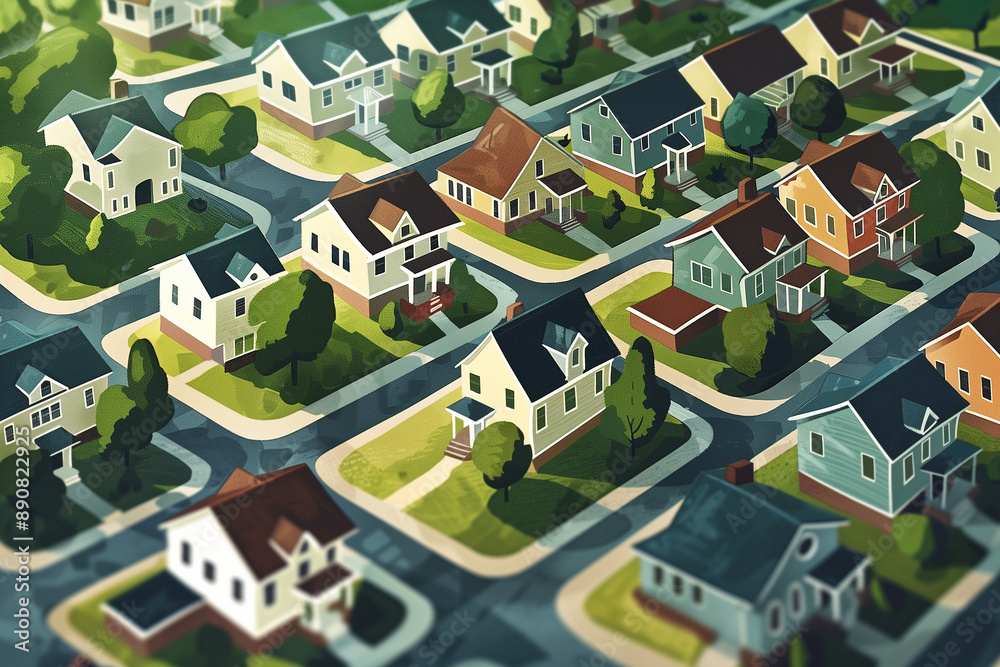 Illustrated Suburban Neighborhood
Illustrated Suburban Neighborhood