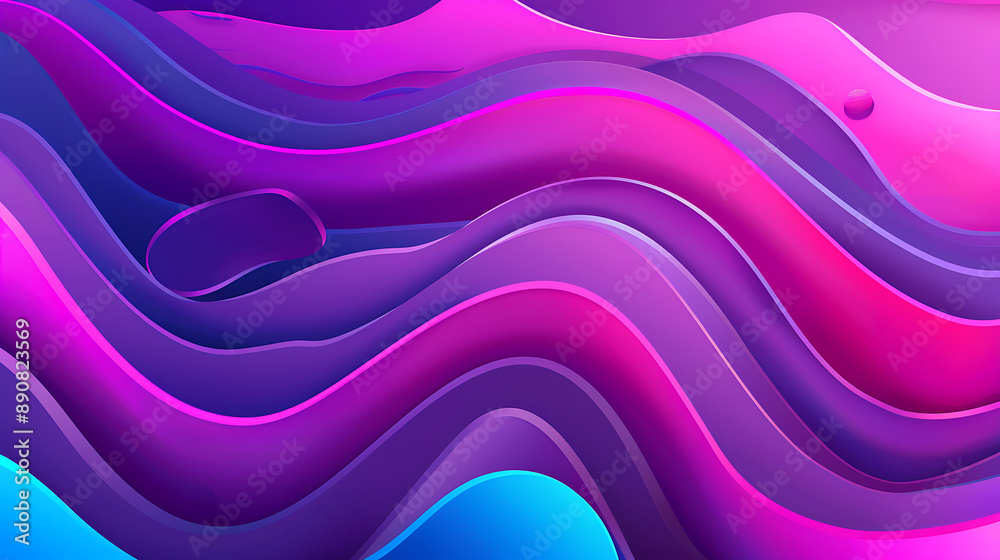 Neon Waves of Abstract Color Neon Waves of Abstract Color