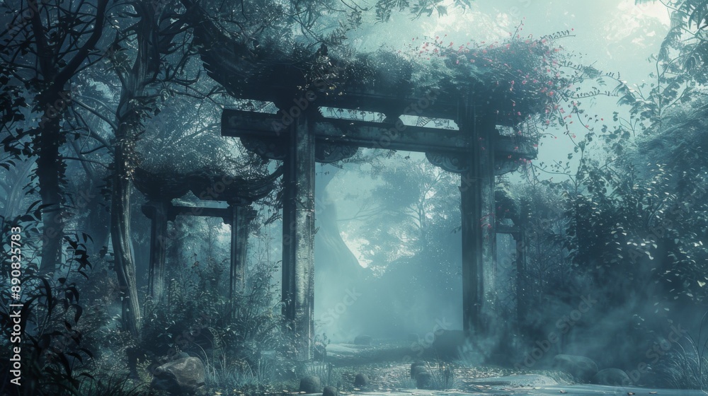 Obraz premium Enchanted Forest Gate