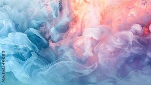 Digital abstract ink art background blending
