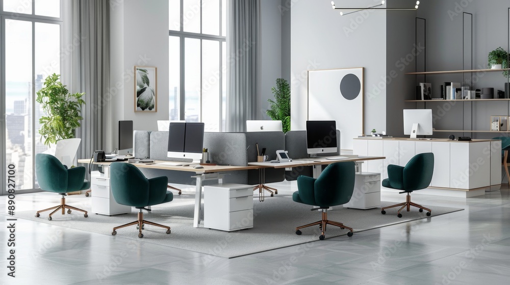 Fototapeta premium Modern Office Workspace