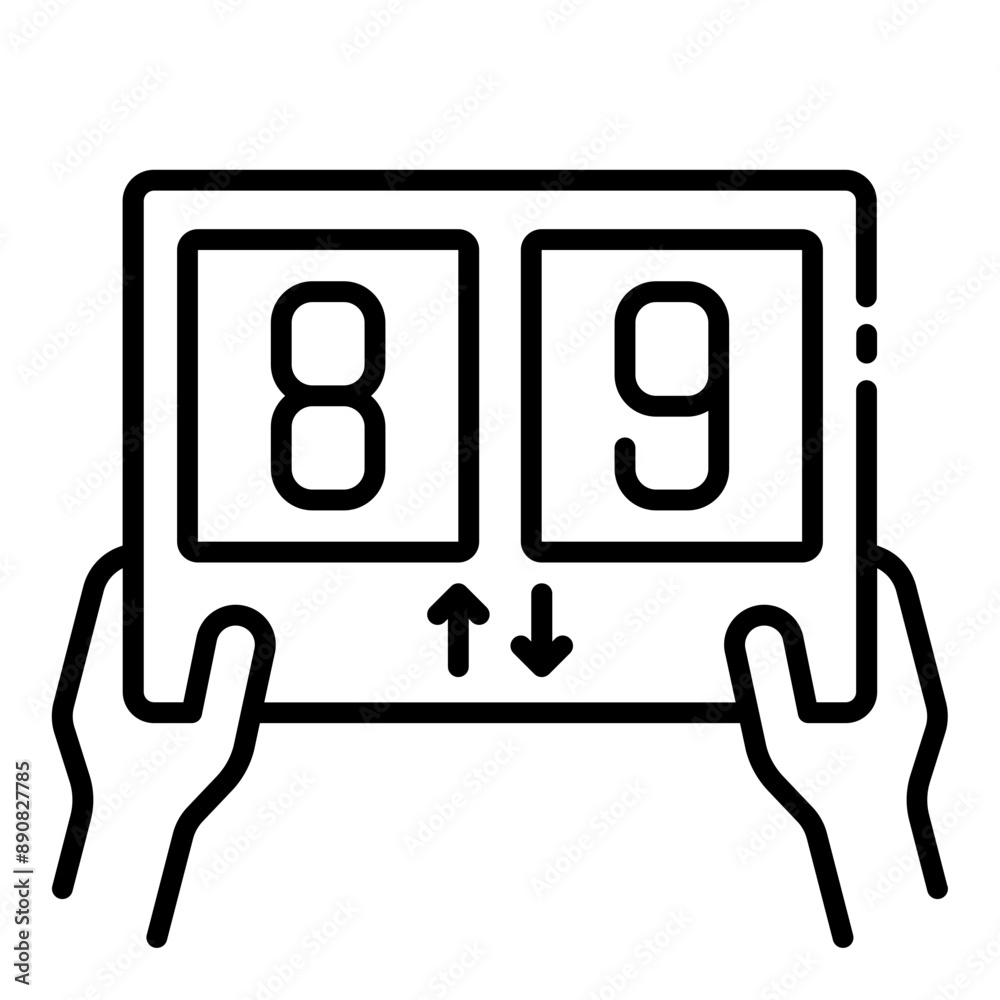 Icon of a player substitution in a football match. Icon of a player substitution in a football match.