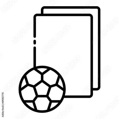 Icon depicting a football foul card, red or yellow.