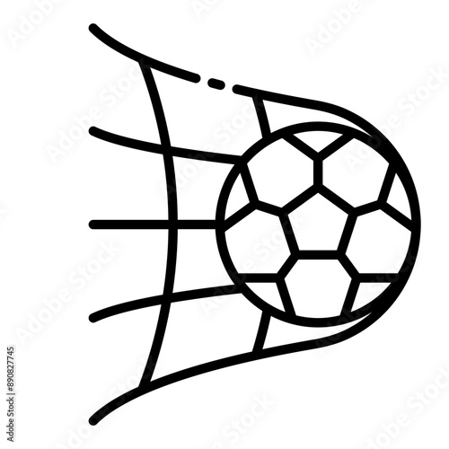 Icon of a football goal with net and goalposts.