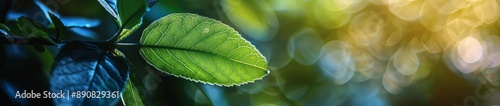 Close-Up of Lush Green Leaves in a Sunlit Forest