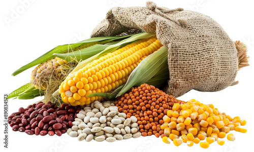 fresh corns isolated on white background PNG Healthy Corns Vegetable Concept