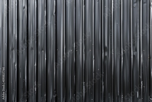 Corrugated Aluminum Facade Texture for Architecture Construction. Abstract Metal Wall Background in Silver Grey