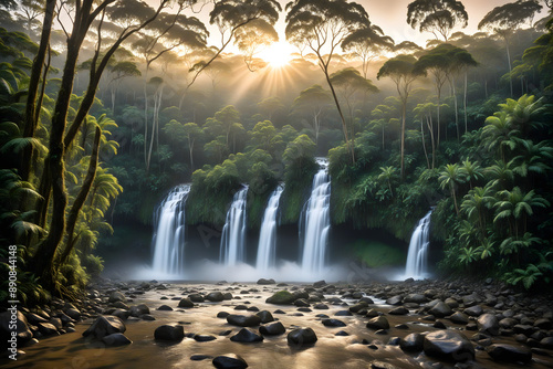 Illustration of the Queensland rainforest, inspired by bushwalks at Wooroonooran National Park