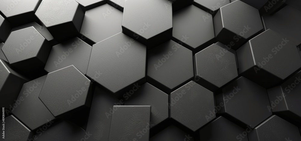 Black Hexagon Pattern Wall Abstract Background Black Hexagon Pattern Wall Abstract Background