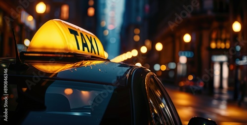 taxi roof with taxi symbol