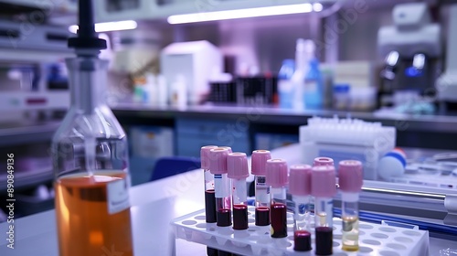 A sterile bone marrow biopsy station in a hospital lab.