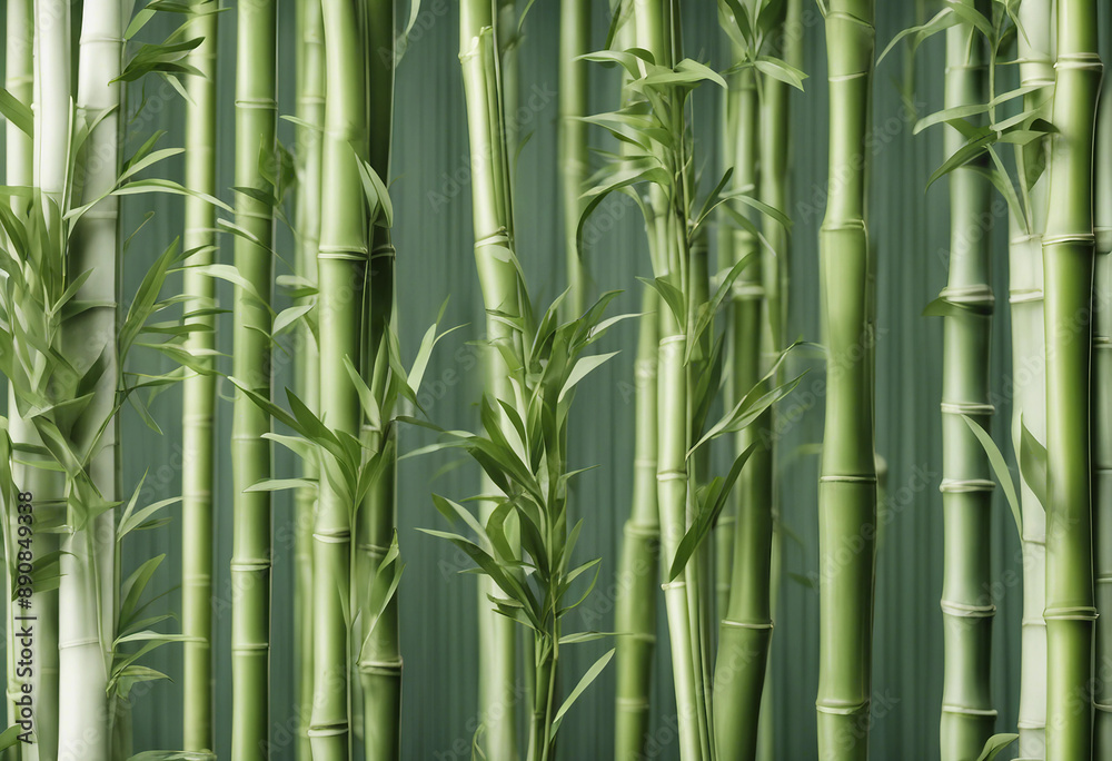 Sculptured Stucco Artwork of Majestic Bamboo Shoots Bamboo Leaves and Stems Crafted in 3D Relief to Sculptured Stucco Artwork of Majestic Bamboo Shoots Bamboo Leaves and Stems Crafted in 3D Relief to