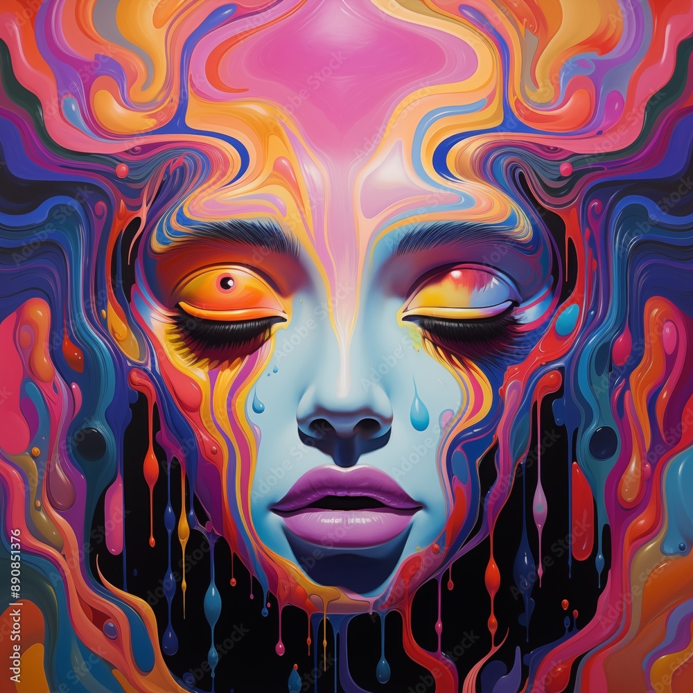 Surreal girl portrait