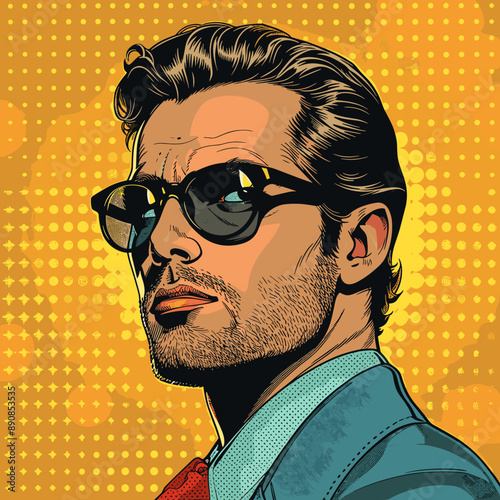 Businessman in comics style. Pop art retro vector illustration vintage kitsch