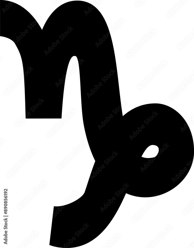 Vector illustration of stylized Capricorn zodiac sign symbol Vector illustration of stylized Capricorn zodiac sign symbol